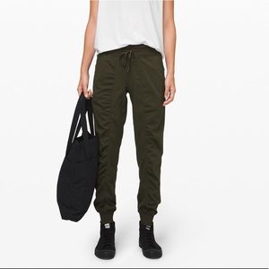 army green lululemon dance studio joggers!